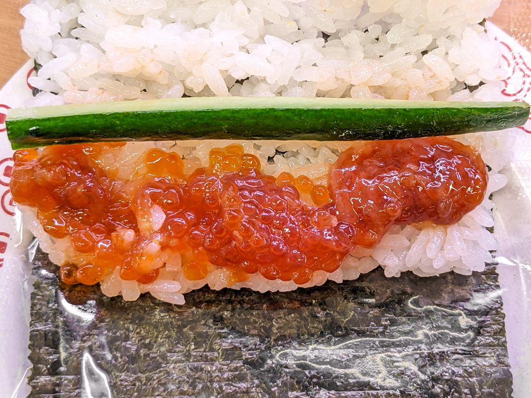 スシロー 筋子手巻 Salmon Roe Roll SUSHIRO
