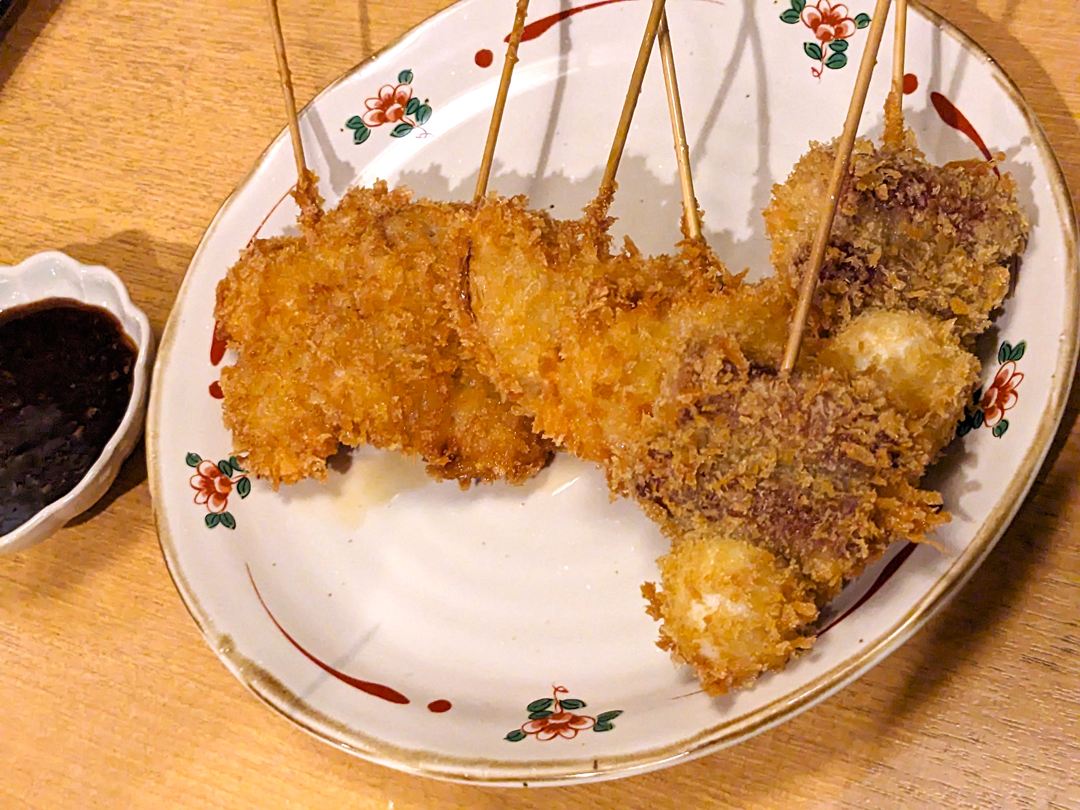 麺どころ友の家 串盛合せフライ 高知 居酒屋 食堂 うどん ランチ