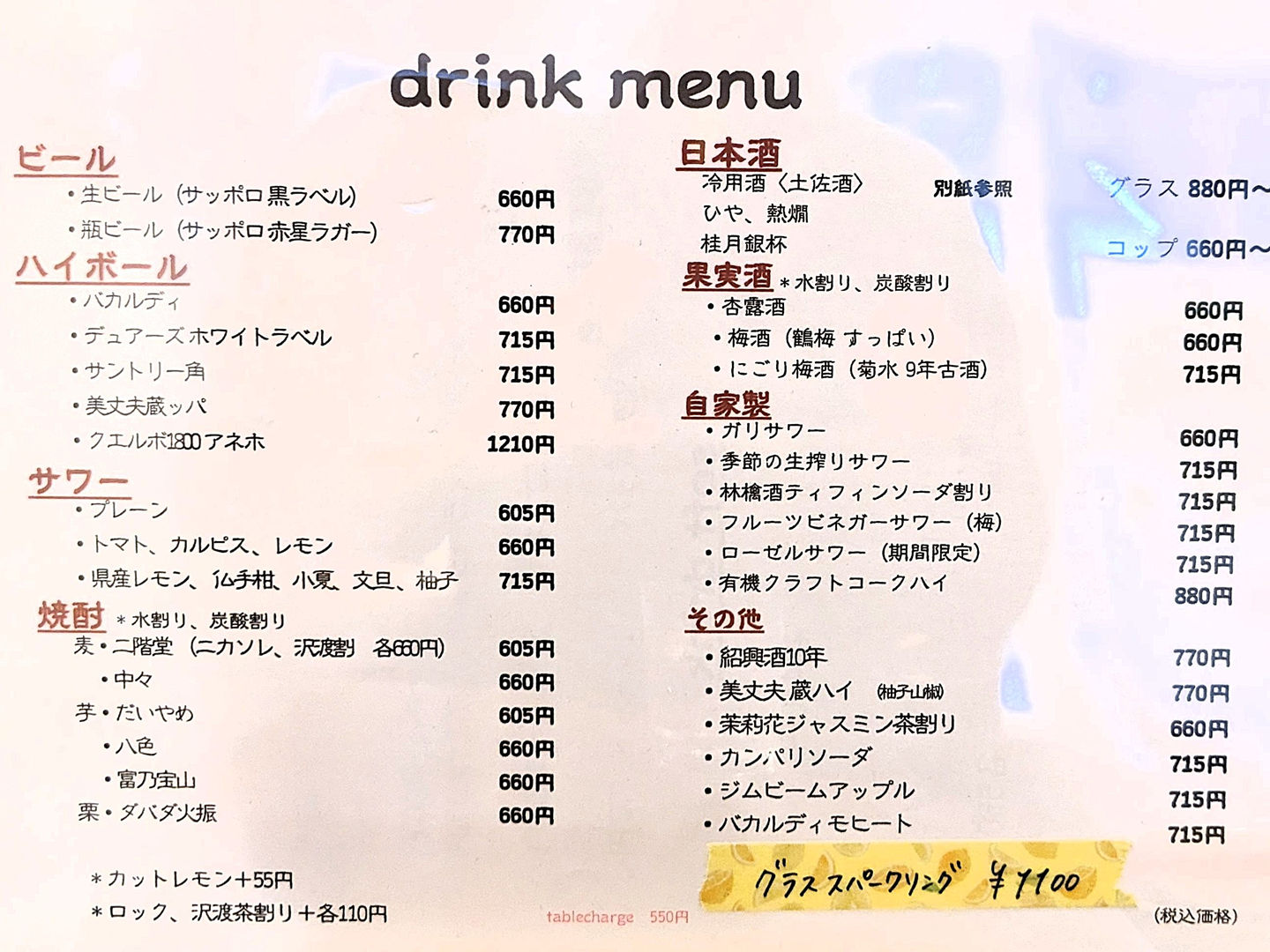 メニュー2025年12月 おばんざい 日日。 高知 昼飲みカフェ居酒屋レストラン