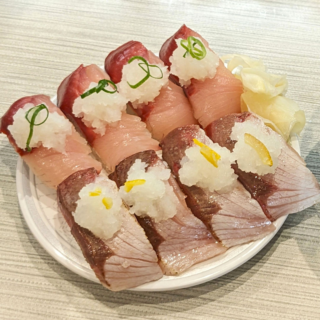はま寿司 活〆炙りぶりゆず塩 Seared IKE-JIME Yellowtail with YUZU Citron Salt HAMASUSHI